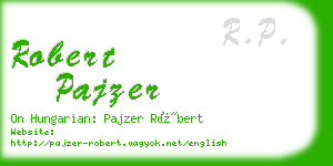 robert pajzer business card